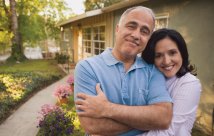 Man and woman smiling